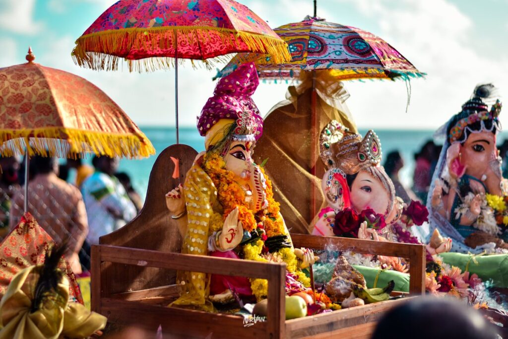 ganesh hindu god celebration mauritius